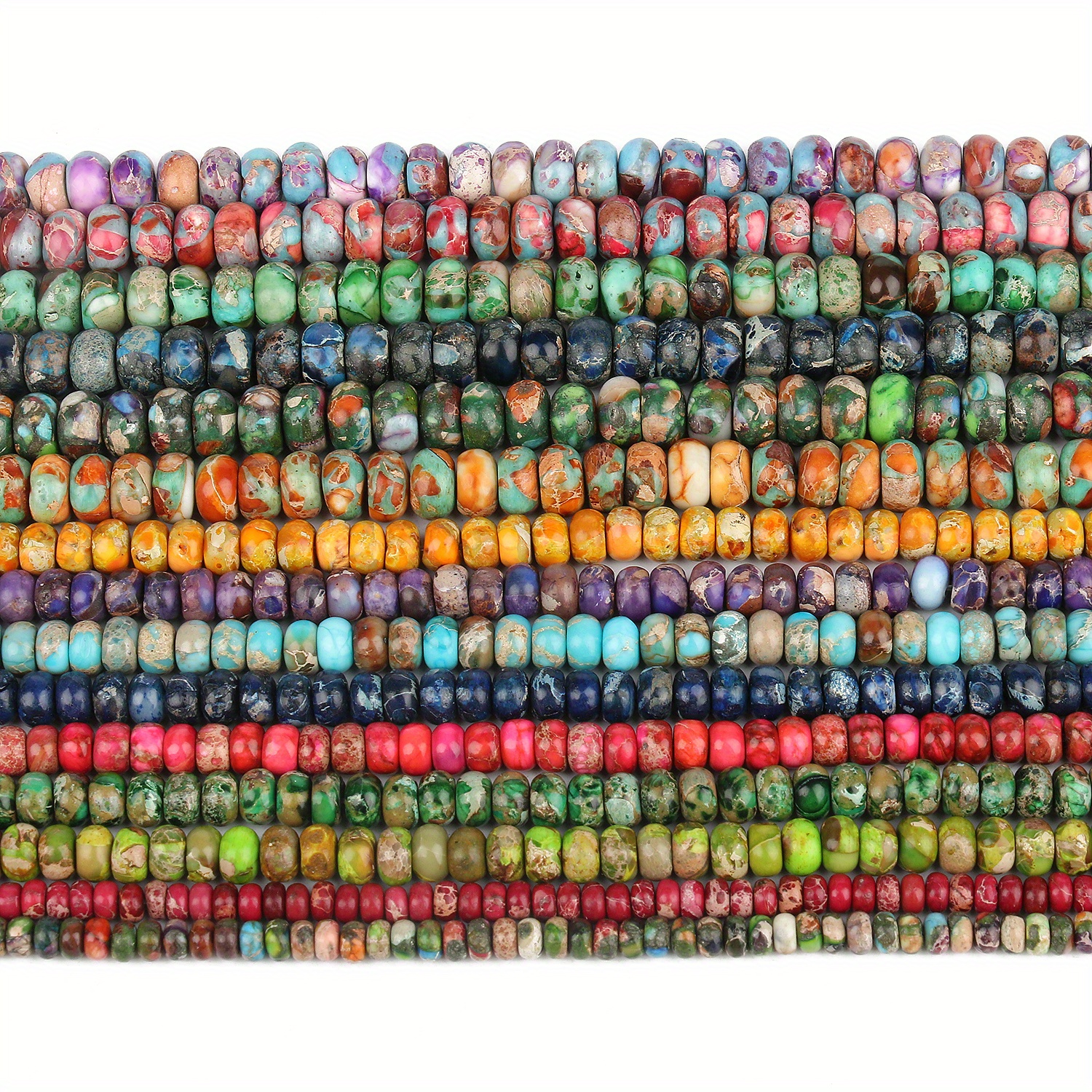 8mm Natural Stone Sea Sediment Jasper Beads for DIY Jewelry Making
